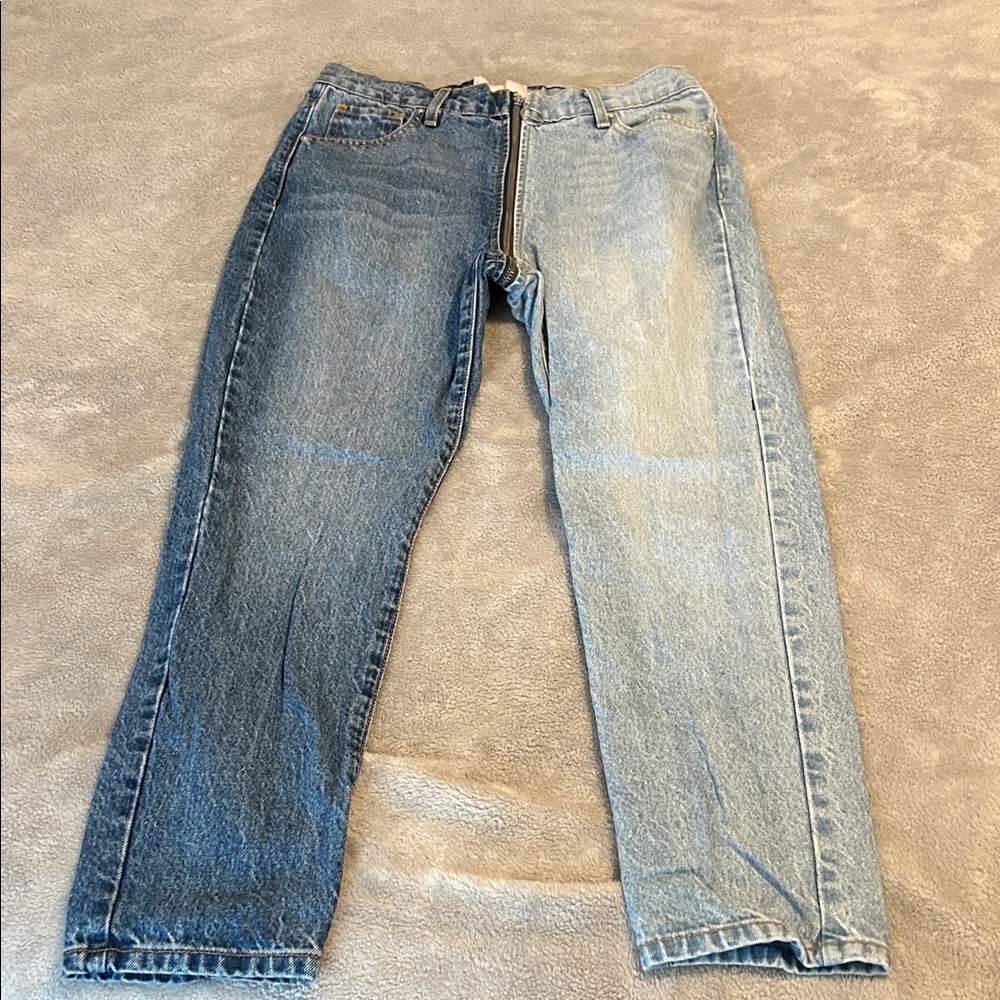 REVICE Women's Dual Blue Straight Leg Jeans
